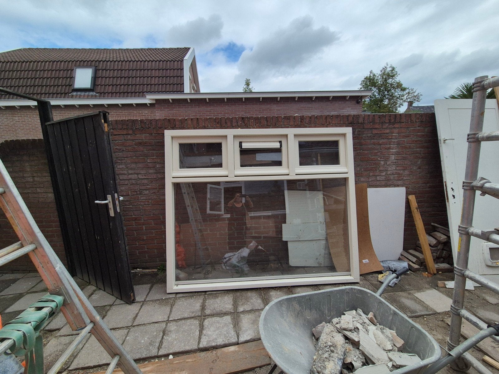 Kozijn met HR++ glas gebruikt maar in perfecte staat., Ophalen, Gevelraam of Ruit, Gebruikt, 160 cm of meer