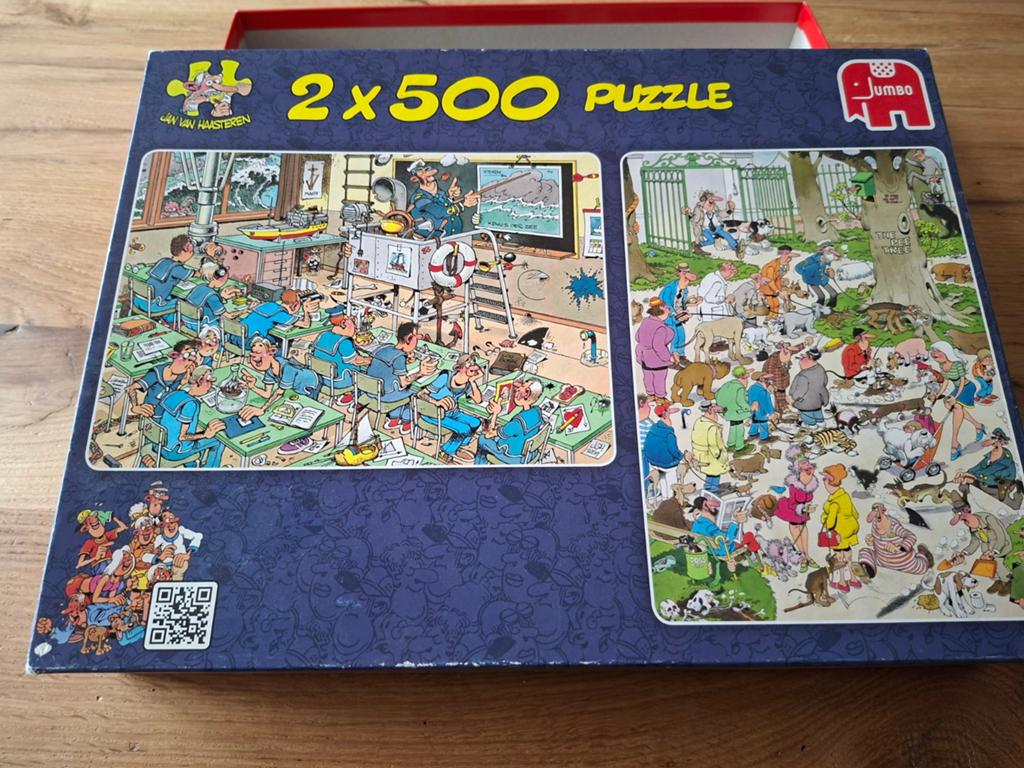 JvH van Haasteren puzzel 2x500 st, Ophalen, 500 t/m 1500 stukjes, Zo goed als nieuw