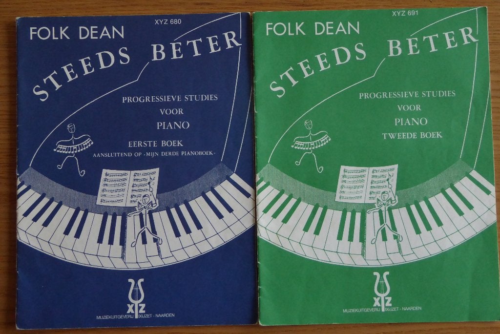 Folk Dean Steeds Beter deel 1 en 2 tezamen, Gebruikt, Les of Cursus, Ophalen of Verzenden, Piano