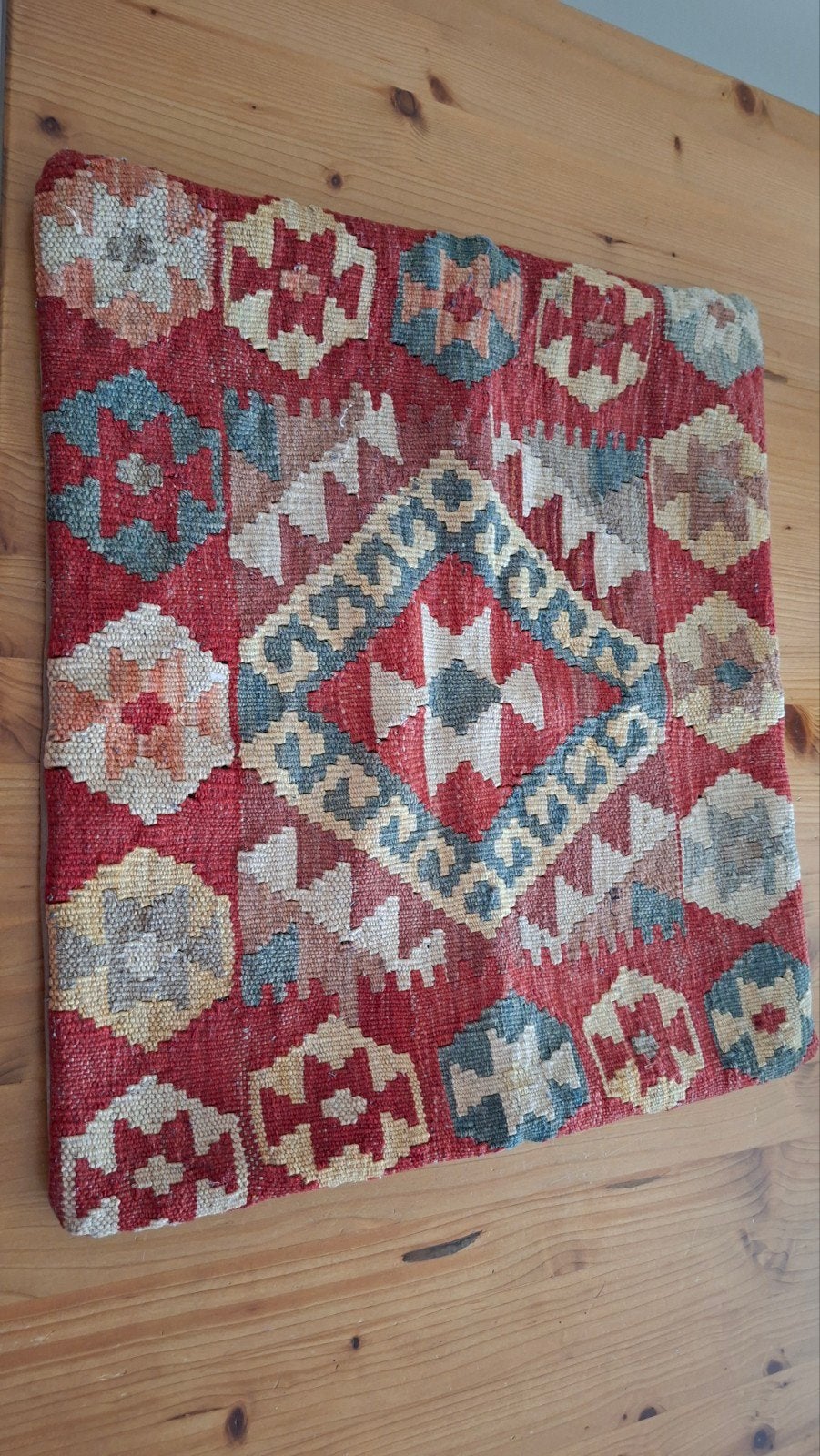 Set van 2 Kelim handgeweven kussens/wandkleden, Minder dan 50 cm, Gebruikt, Minder dan 50 cm, Ophalen of Verzenden