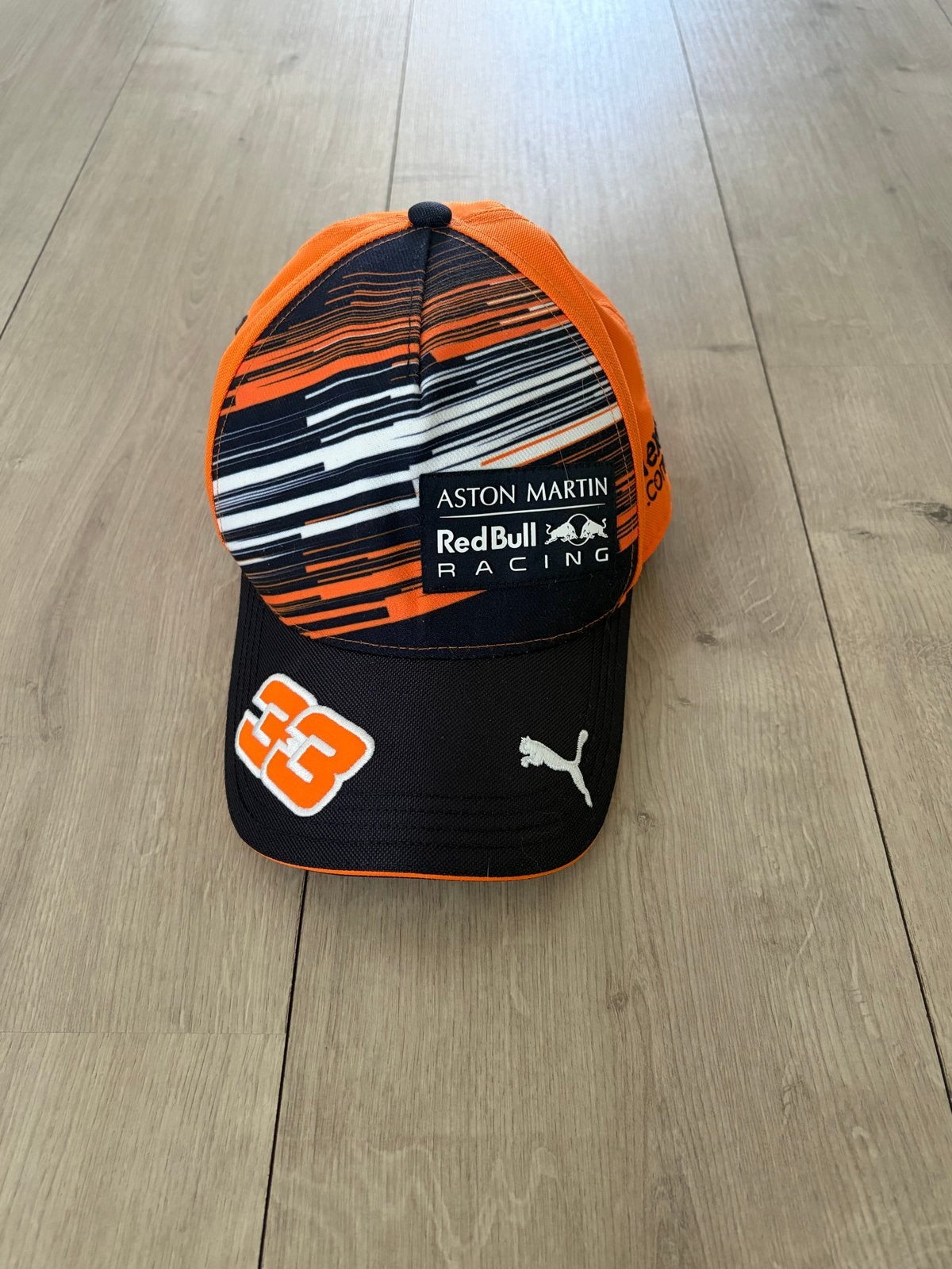 Kinderpet Max Verstappen Red Bull Racing - Oranje/Zwart, Ophalen of Verzenden, Zo goed als nieuw, Jongetje, Pet
