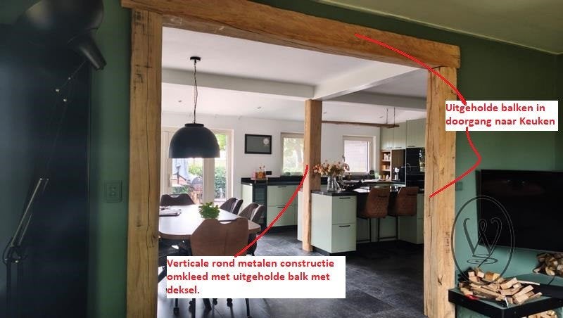 UITGEHOLDE BALKEN OUD/RUW GEMAAKT, Ophalen, Nieuw