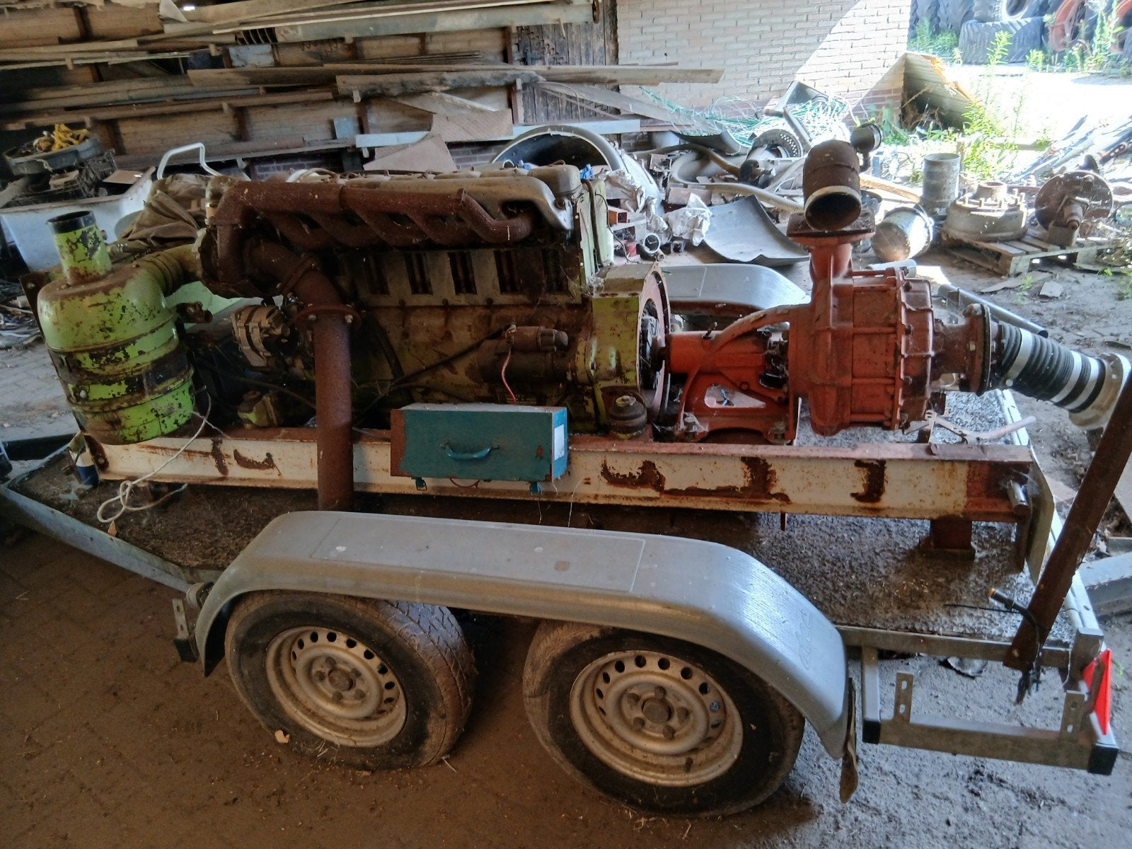 regenhaspel ocmis 120 400 VR 5R en motor deutz met waterpomp, Ophalen, Zaaien, Planten of Poten
