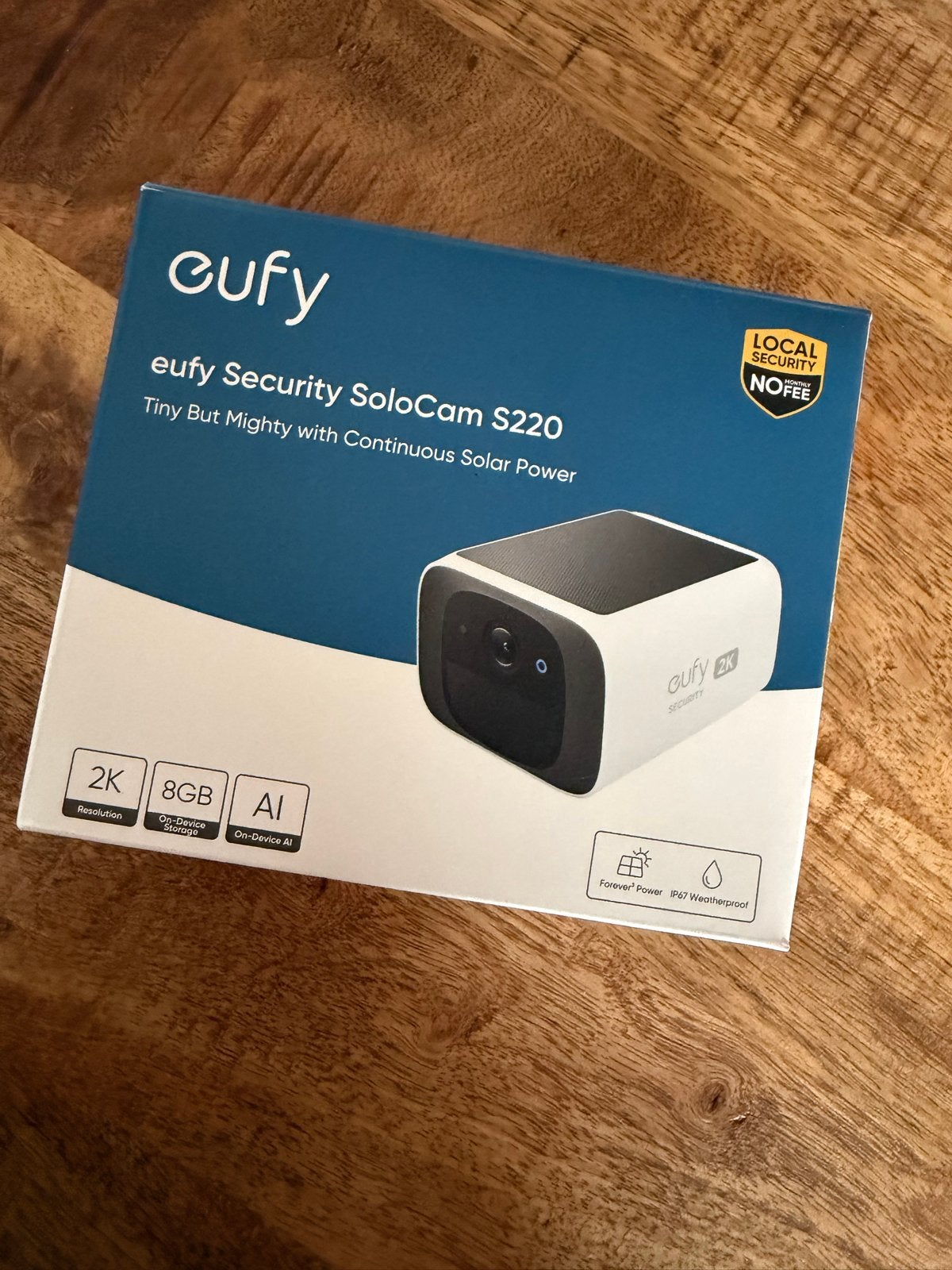 Eufy Security SoloCam S220 2K Beveiligingscamera, Ophalen, Zo goed als nieuw, Buitencamera
