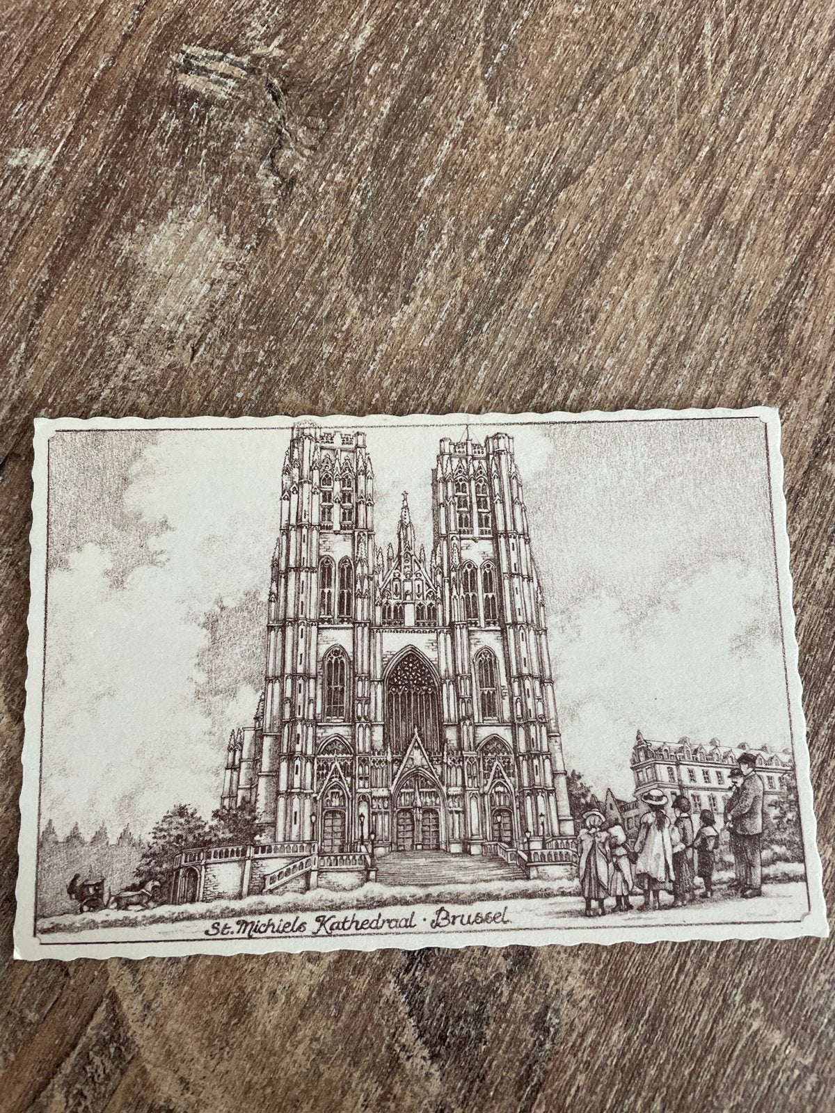 Ansichtkaart Sint-Michielskathedraal Brussel, Ophalen of Verzenden, Ongelopen, België en Luxemburg