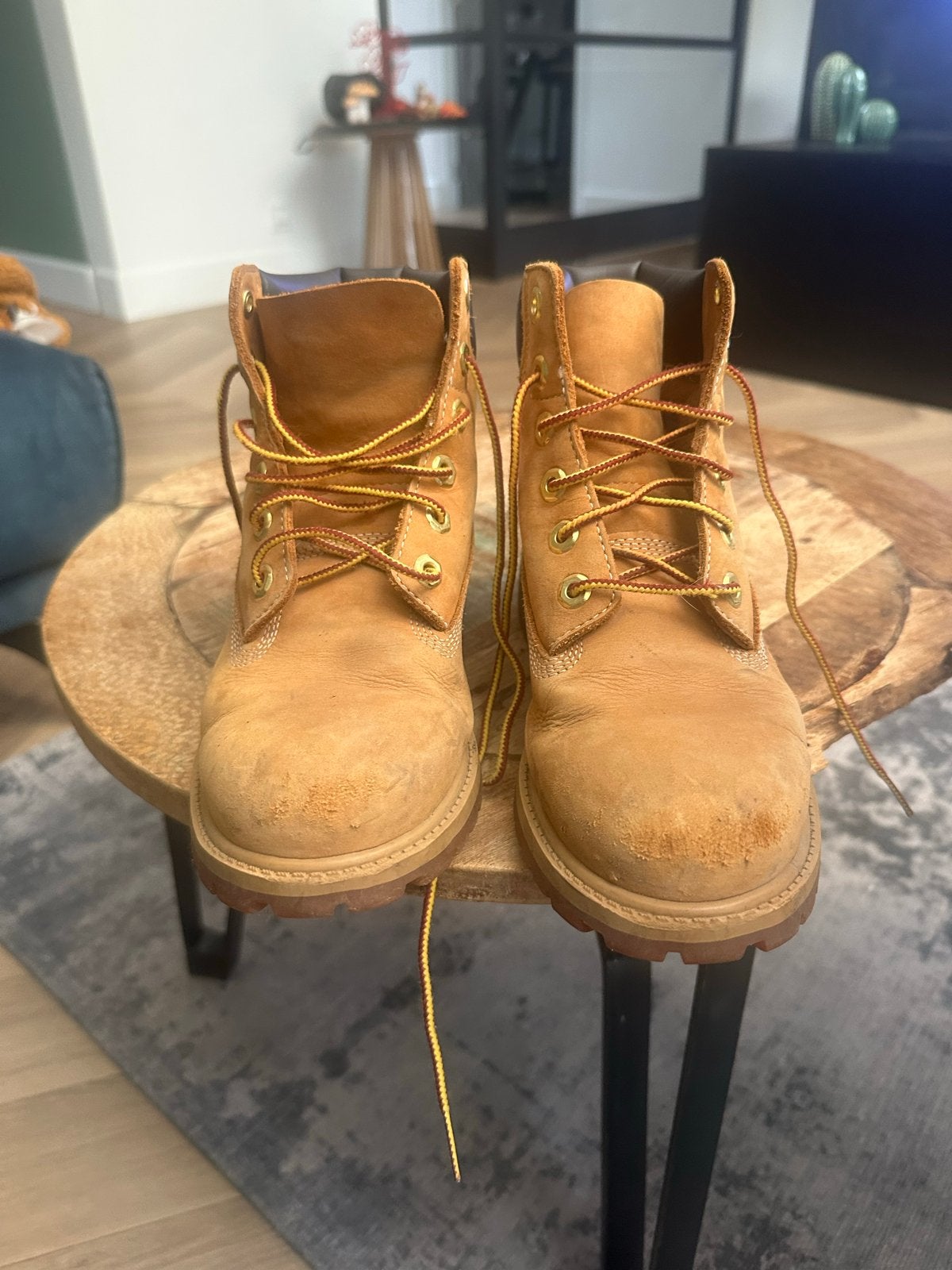 Timberland Veterboots - Gedragen, Maat 36, Ophalen of Verzenden, Gedragen, Bruin, Lage of Enkellaarzen