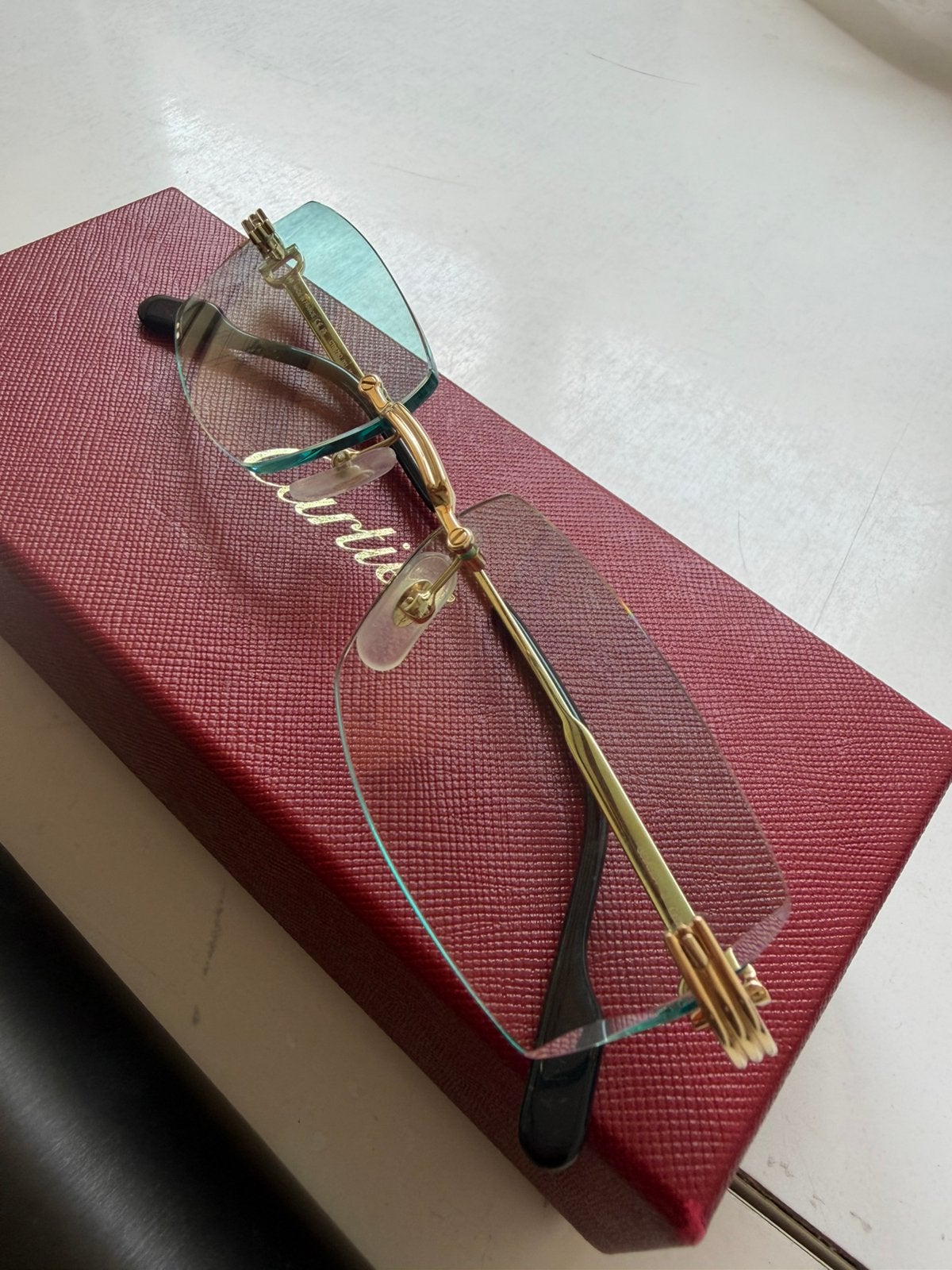 Cartier CT0578O-001 Randloze Bril factuur en costum glazen, Ophalen of Verzenden, Zo goed als nieuw, Bril, Overige merken
