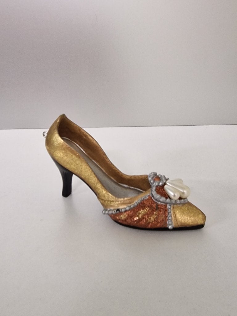 Vintage Miniatuur High Heel Goudkleurig Schoentje, Verzamelen, Ophalen of Verzenden, Zo goed als nieuw