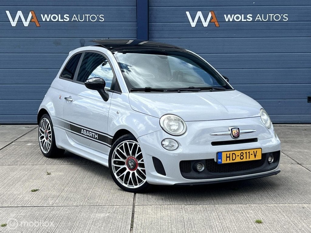 Fiat 500 1.4-16V Abarth / GAVE KLEUR / SCHUIFDAK / 17 INCH /, Auto's, Fiat, Voorwielaandrijving, Euro 5, Zwart, 4 cilinders