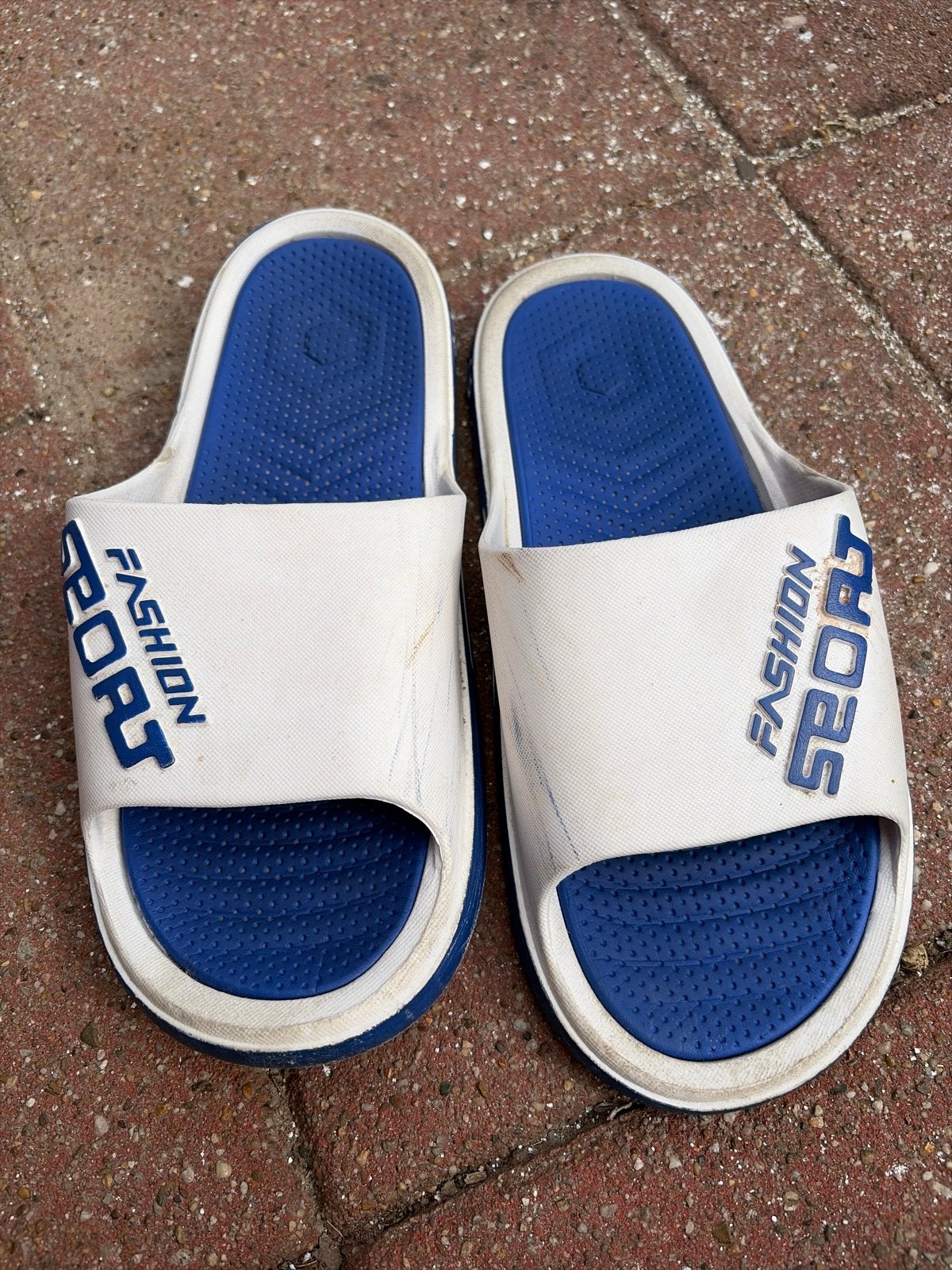 Fashion Sport Slippers - Maat 44/45, Kleding | Heren, Ophalen of Verzenden, Gedragen, Wit, Slippers