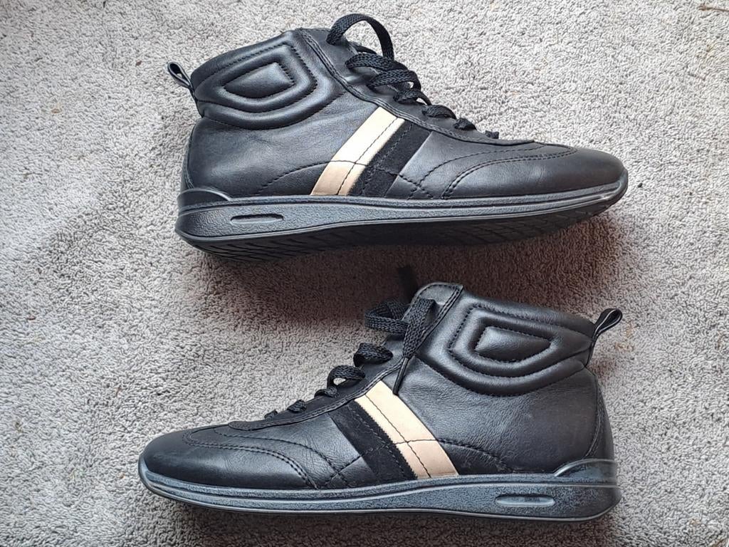 ECCO sportschoenen sneakers zwart leer maat 38, Kleding | Dames, Schoenen, Ecco, Zwart, Ophalen of Verzenden, Sneakers of Gympen