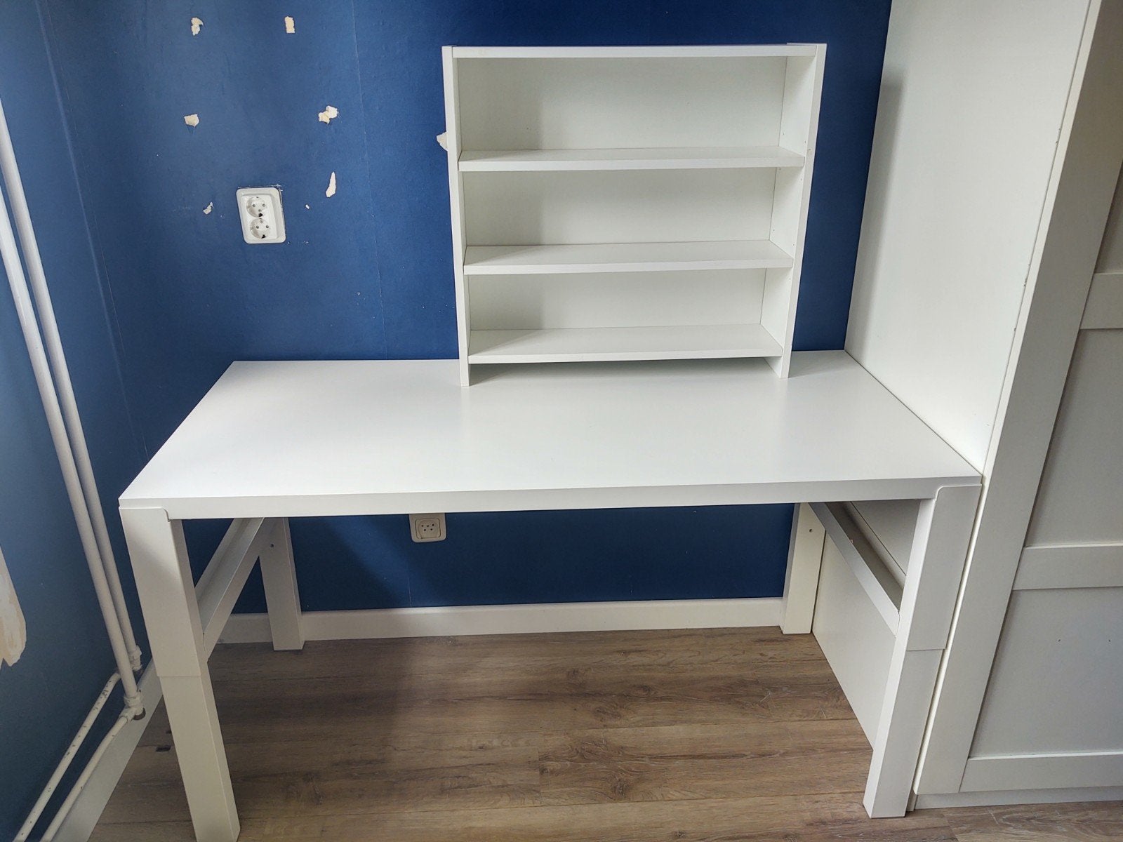 ikea bureau met opzetstuk, Ophalen, Gebruikt, 70 tot 120 cm, 120 tot 170 cm