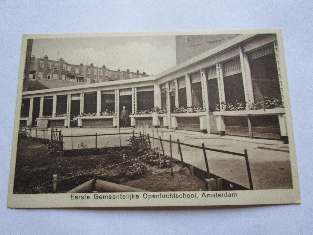 Ansichtkaart Amsterdam Eerste Gemeentelijke openluchtschool, Verzamelen, Ansichtkaarten | Nederland, Verzenden, 1920 tot 1940