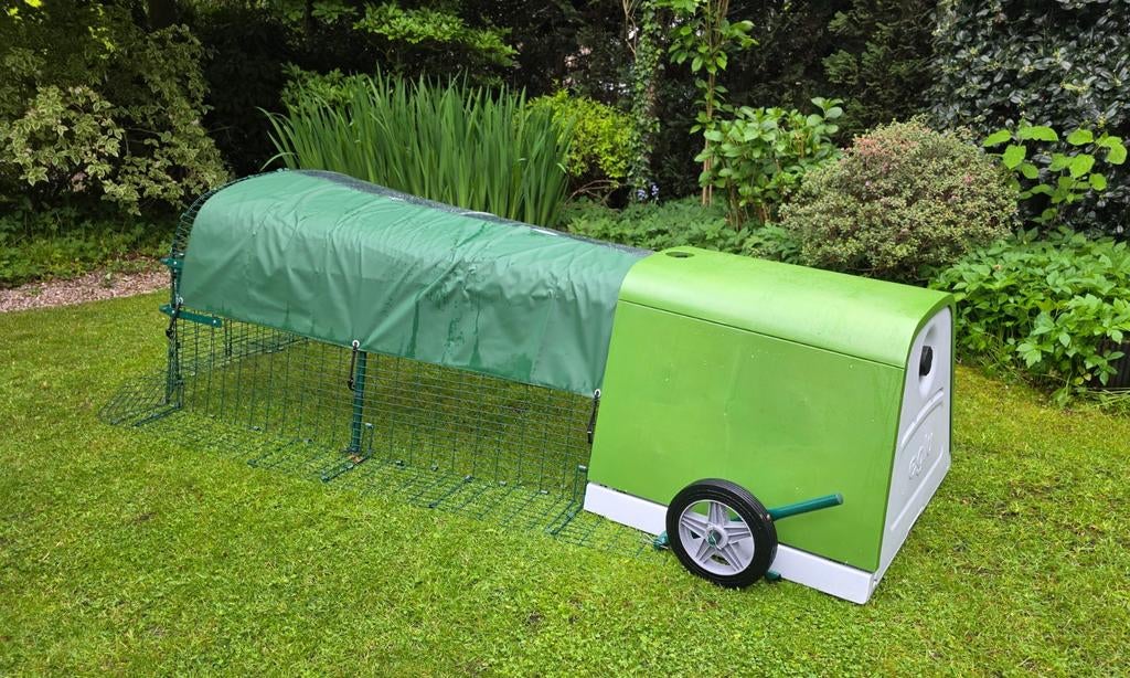 Zeer Compleet ZGAN! Omlet Eglu Go met 2 meter ren en wielen, Dieren en Toebehoren, Pluimvee | Toebehoren, Ophalen, Zo goed als nieuw