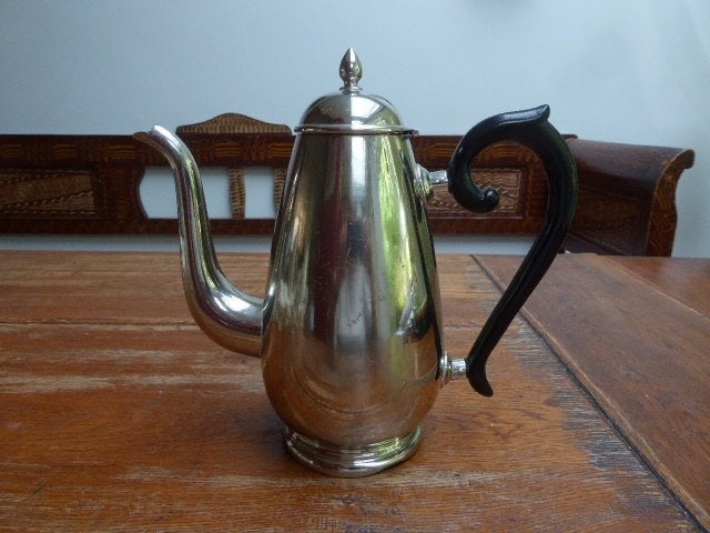 Art deco sierlijk vormgegeven metalen koffiepot, Ophalen of Verzenden