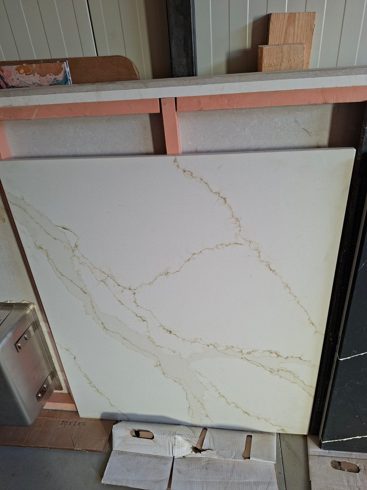 Marmer blad voor tuintafel (ca. 0.8x1m), Tuin en Terras, Ophalen, Gebruikt, Rechthoekig, Overige materialen