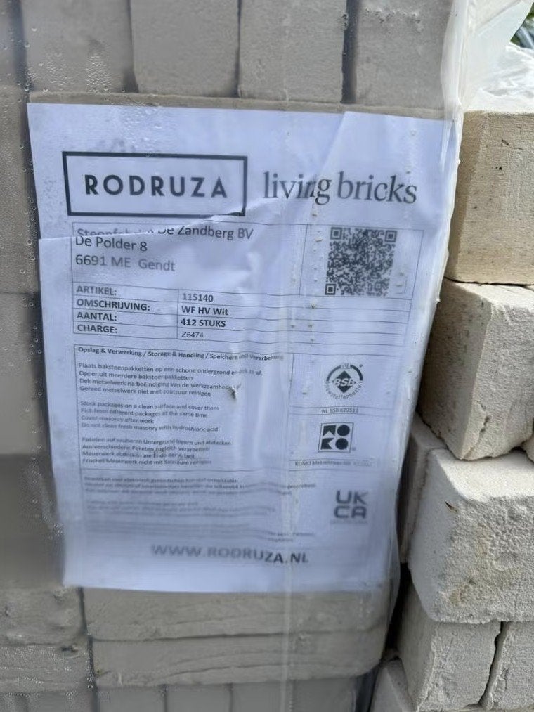 Rodruza WF HV Wit - 115140, Ophalen, Nieuw, Bakstenen