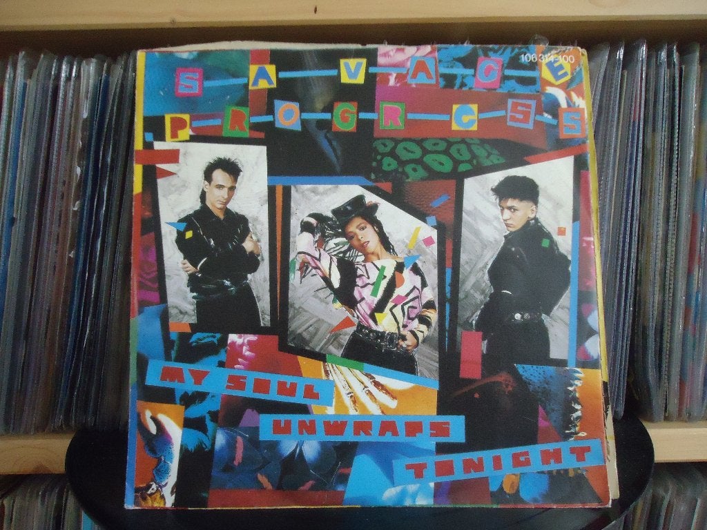 7" Single Savage Progress - My Soul Unwraps Tonight / Tin Ma, Gebruikt, 7 inch, Ophalen of Verzenden, Pop
