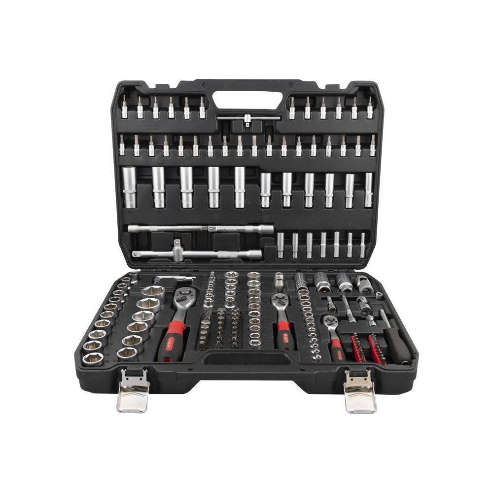 TOPGEAR Doppendoos 171-delig 1/4"+3/8"+1/2", Verzenden