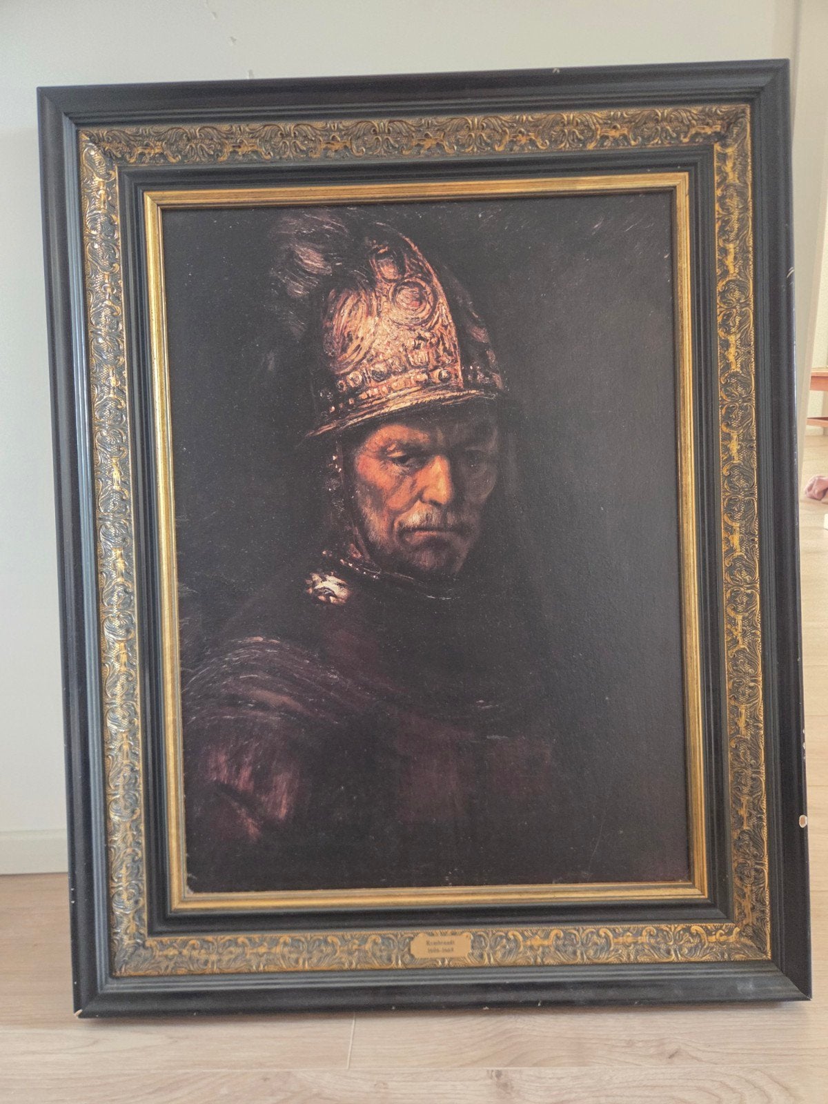 Olieverf schilderij  'Man met de gouden helm' - Rembrandt, Handgeschilderd, Doek, Portret of Personen, Ophalen of Verzenden