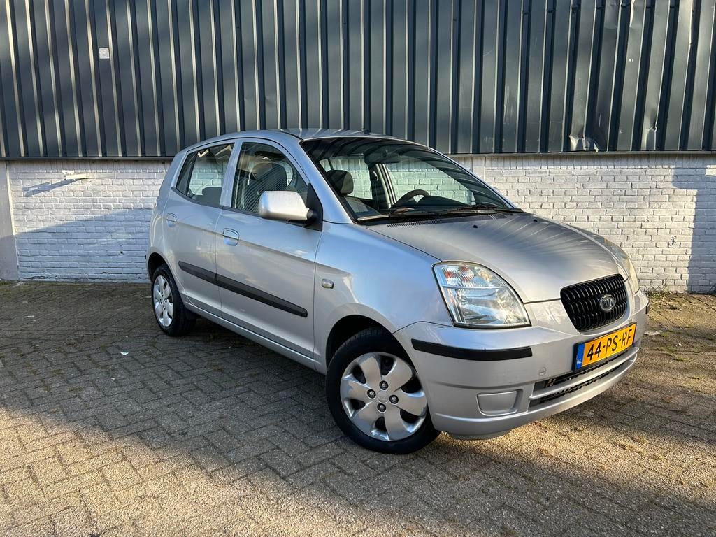 Kia Picanto 1.0 2004 Grijs, Auto's, Voorwielaandrijving, 836 kg, 31 €/maand, 4 cilinders