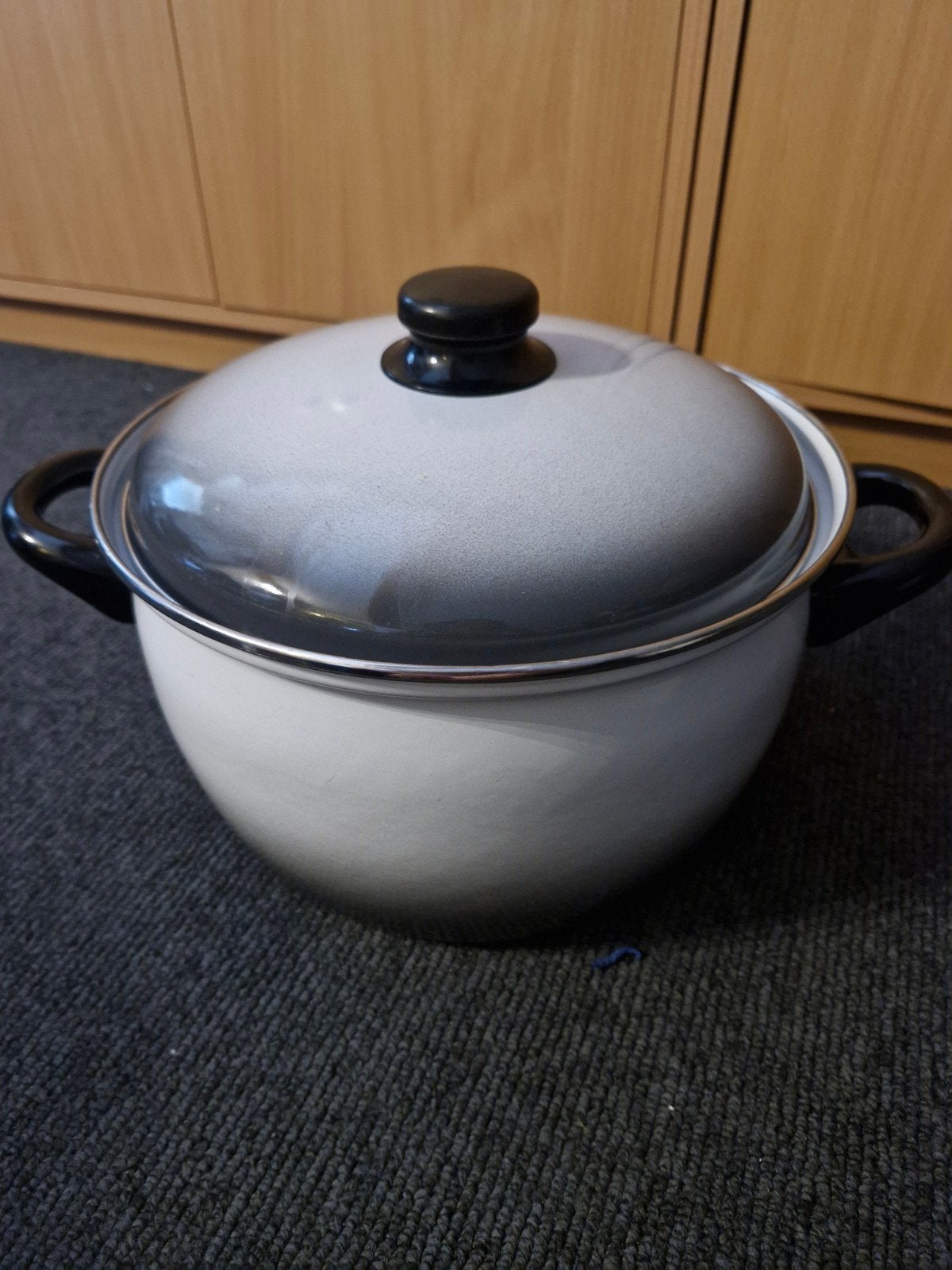 Grote emaille BK soepketel ZGAN, Huis en Inrichting, Keuken | Potten en Pannen, Ophalen, BK, Zo goed als nieuw, Kookpan