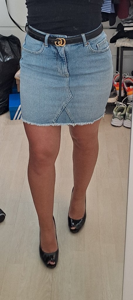 Lichtblauw rokje., Kleding | Dames, The Sting, Zo goed als nieuw, Maat 36 (S), Boven de knie