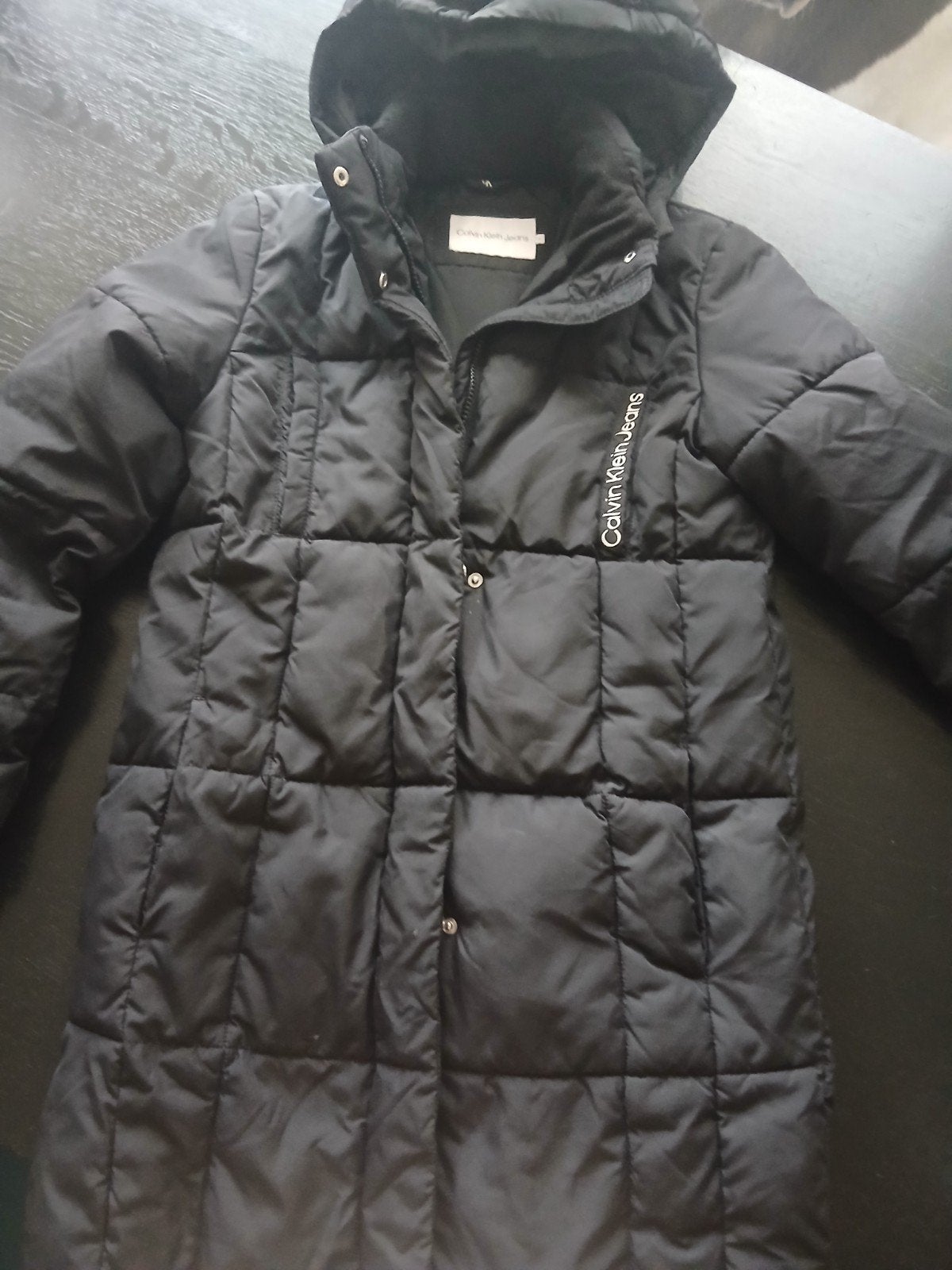 Calvin Klein Jeans Zwarte Winterjas Maat 14 (S), Ophalen, Zwart, Zo goed als nieuw, Maat 36 (S)