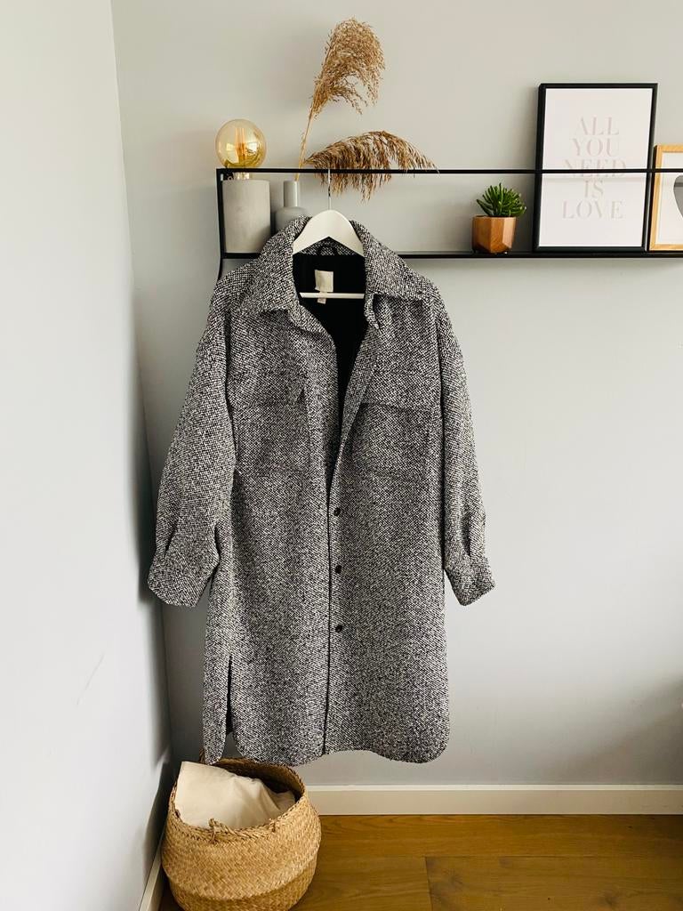 Winterjas/ tussenjas/ jas/ mantel/ overshirt van H&M, L/40, Kleding | Dames, Jassen | Winter, Ophalen of Verzenden, Nieuw, Maat 38/40 (M)