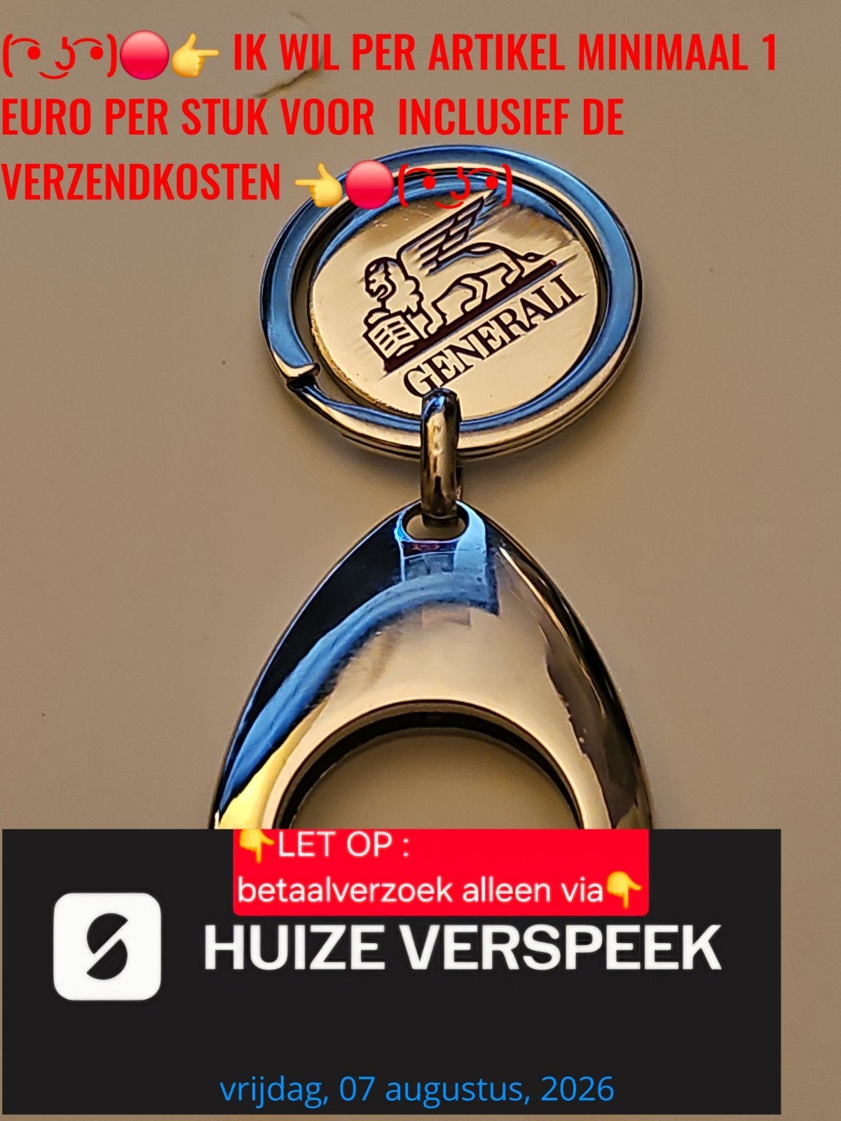 ( ͡• ͜ʖ ͡•)️ generali: WINKELWAGENMUNTJE, Verzamelen, Winkelwagenmuntjes, Verzenden