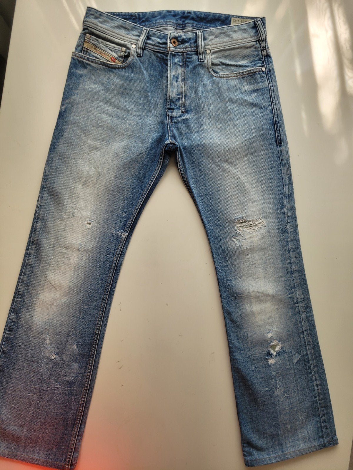 CLASSIC DIESEL ZATINY REGULAR BOOTCUT DESTROY JEANS 29/30, Ophalen of Verzenden, Zo goed als nieuw, Blauw, W32 (confectie 46) of kleiner