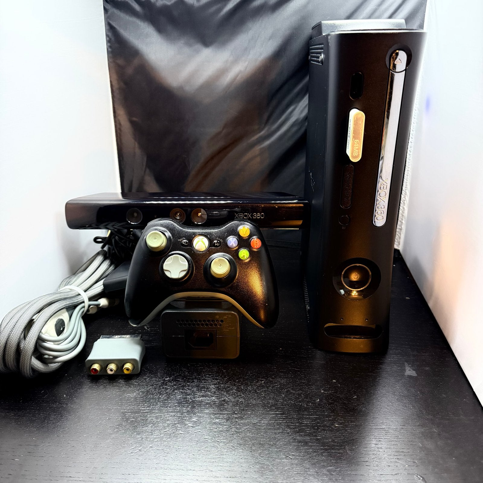 Xbox 360 Elite 120GB + Kinect + originele controller, Met kinect, 360 E, Ophalen of Verzenden, S