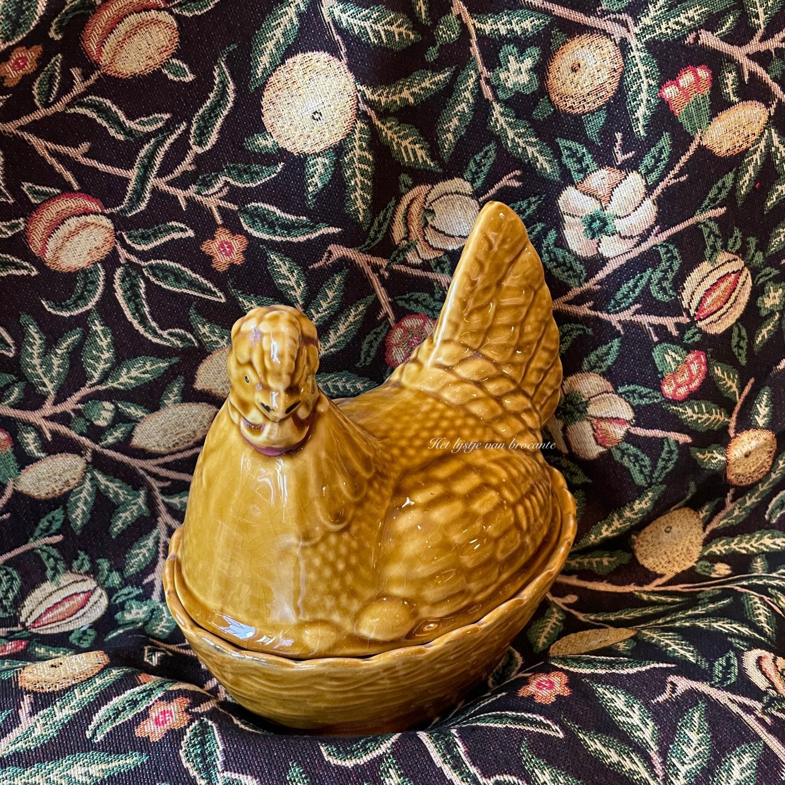 Engels brocante kip dekschaal, Ophalen of Verzenden