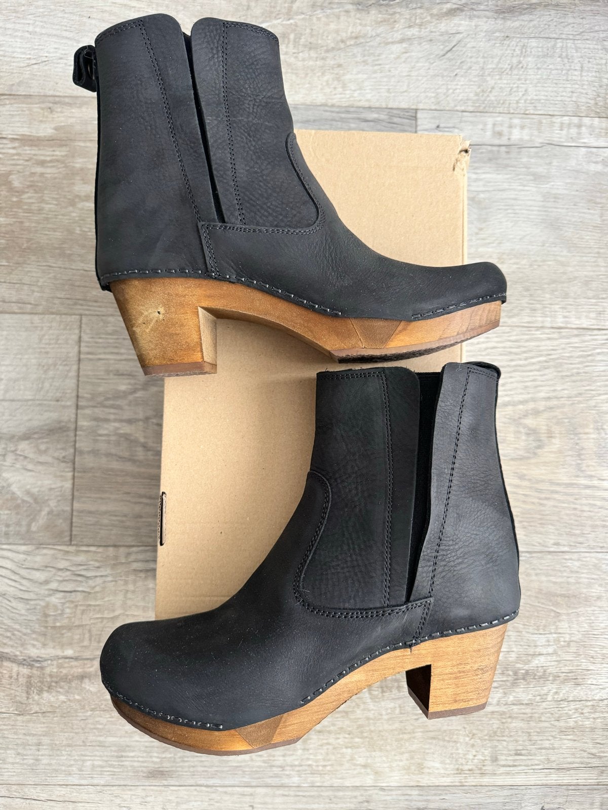 Nieuwe Sanita Deens Design Leren Klomplaarzen, Zwart, Lage of Enkellaarzen, Nieuw, Ophalen of Verzenden