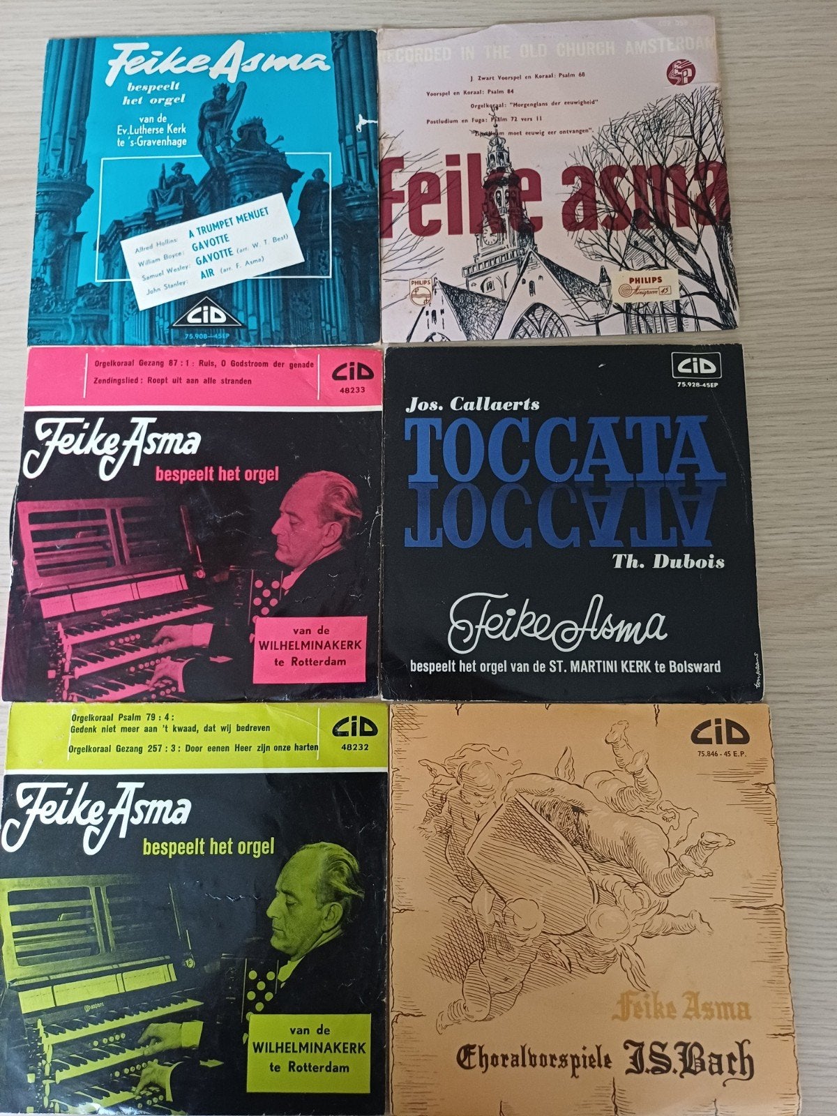 Feike Asma, orgelmuziek. 45 toeren single, vinyl., Ophalen of Verzenden
