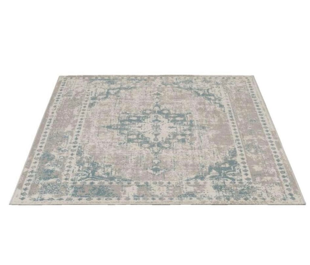 Vloerkleed aqua-beige, Huis en Inrichting, Stoffering | Tapijten en Kleden, Ophalen, Groen, 200 cm of meer, Zo goed als nieuw
