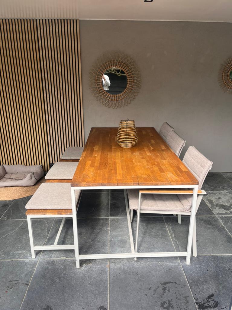 Super mooie tuinset Life, Tuin en Terras, Ophalen, Gebruikt, Rechthoekig, Hout