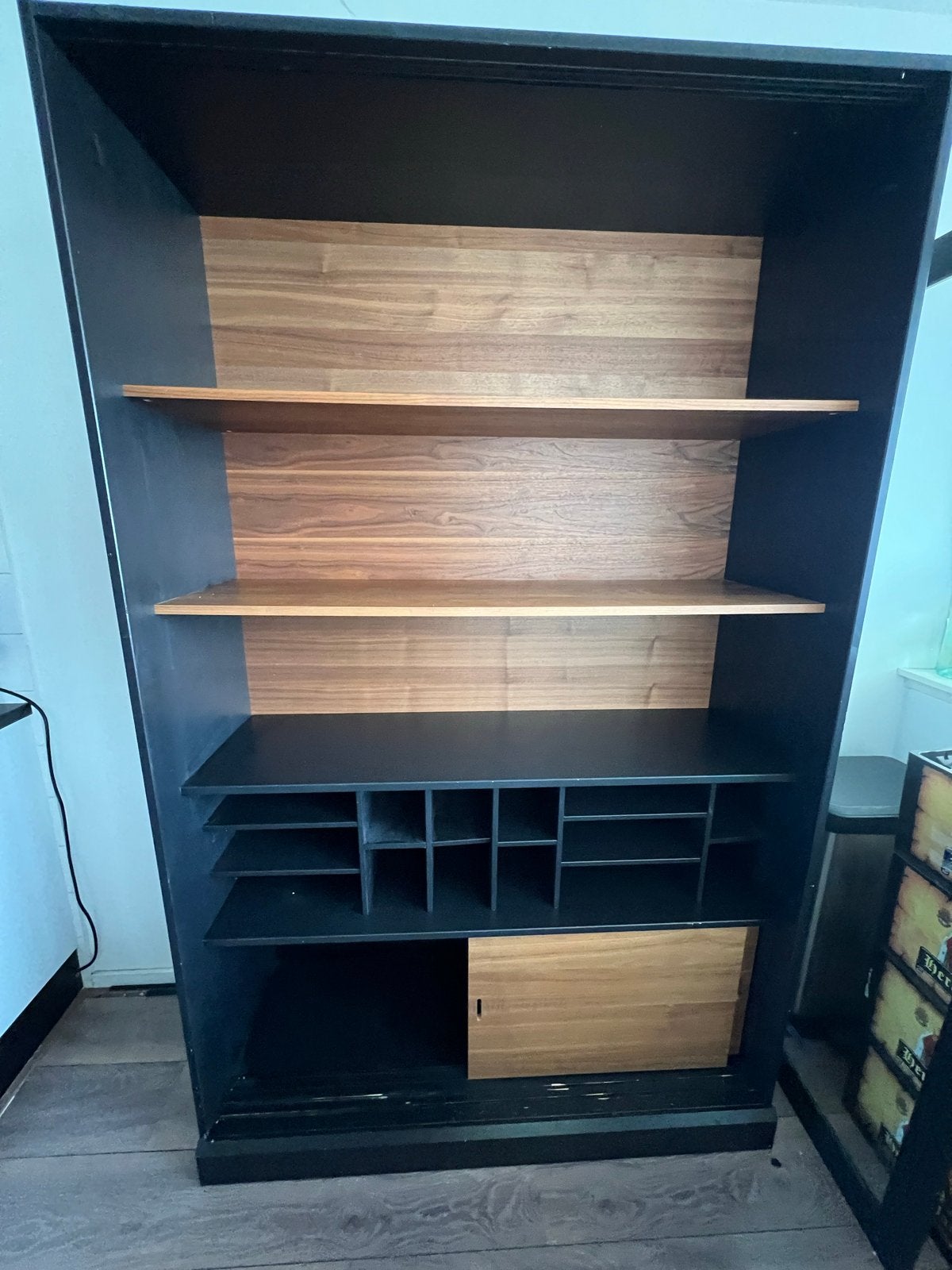 Kast met glazen schuifdeur - glas te vervangen, Gebruikt, 100 tot 150 cm, 200 cm of meer, Ophalen of Verzenden