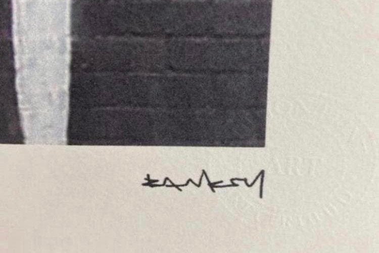 BANKSY : lithografie met certificaat, Antiek en Kunst, Ophalen of Verzenden