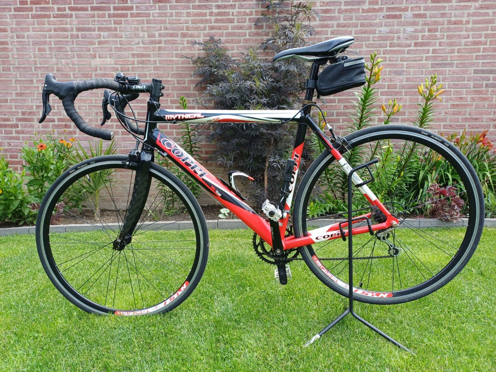 Coppi Racefiets - Rood/Zwart, Campagnolo Xenon, Gebruikt, Aluminium, 15 tot 20 versnellingen, 53 tot 57 cm