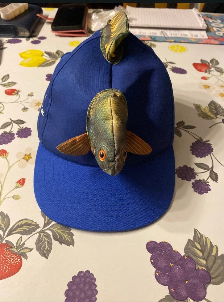 Vintage Blue Gill Pet uit 1991 - Uniek Design, Ophalen of Verzenden, Gedragen, One size fits all, Pet