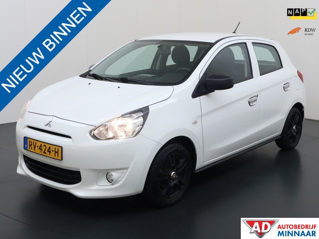 Mitsubishi Space Star 1.0 Entry (bj 2014), Euro 5, Gebruikt, Wit, Handgeschakeld