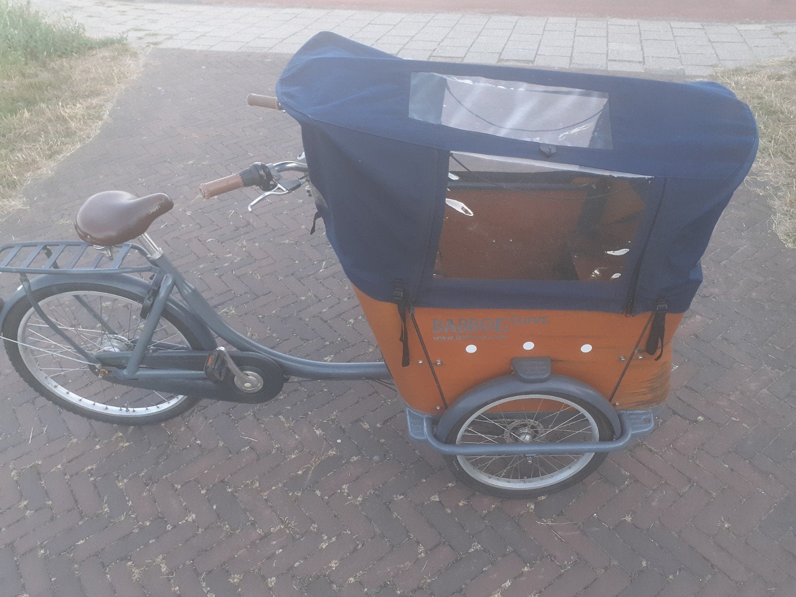 Bakfiets met nieuwe huif, Ophalen, Gebruikt, 4 kinderen of meer, Huif