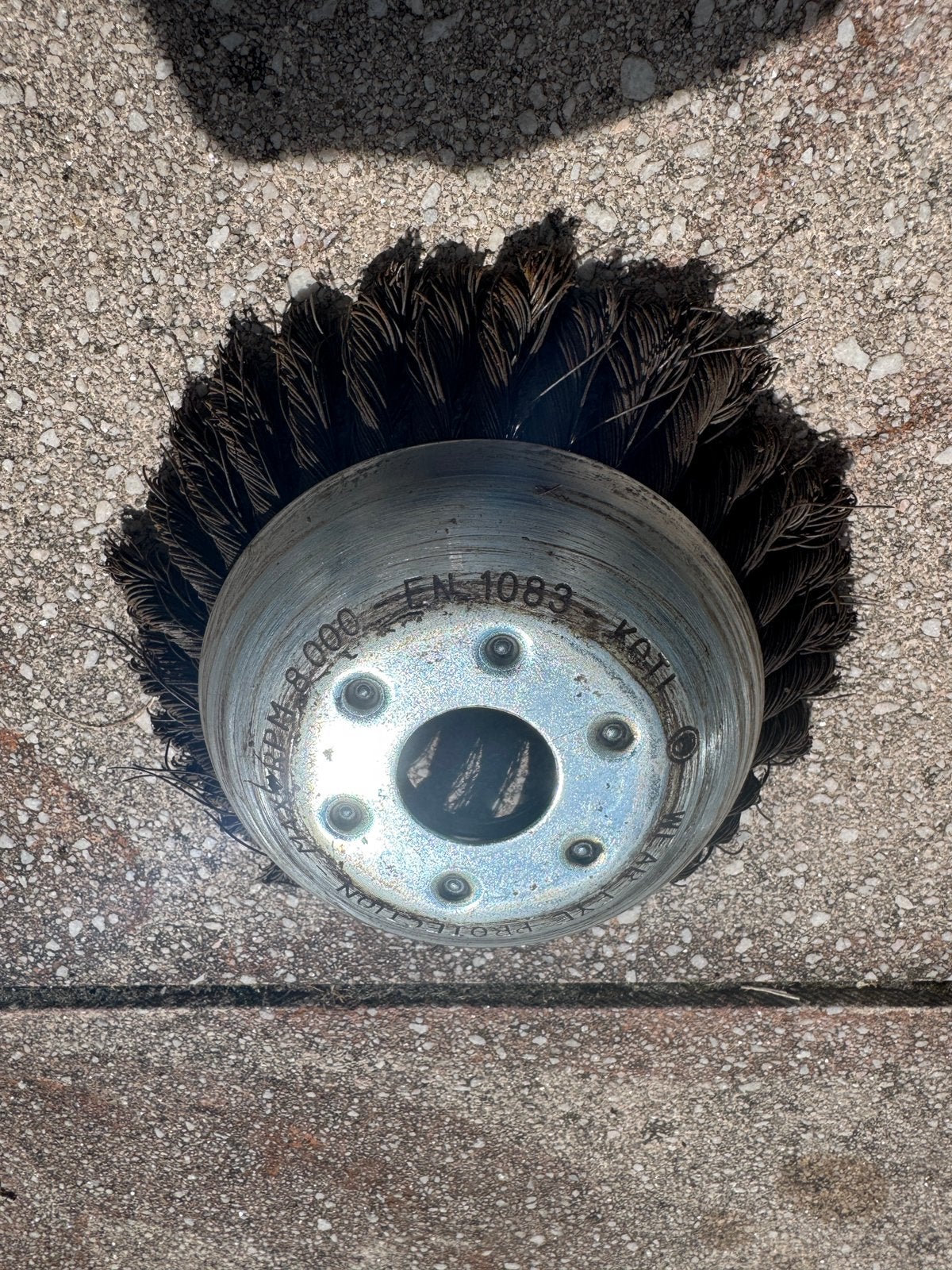 Stihl staalborstel EN 1083 en plycut 48-2 en mes voor 4128, Ophalen of Verzenden, Zo goed als nieuw, Benzine