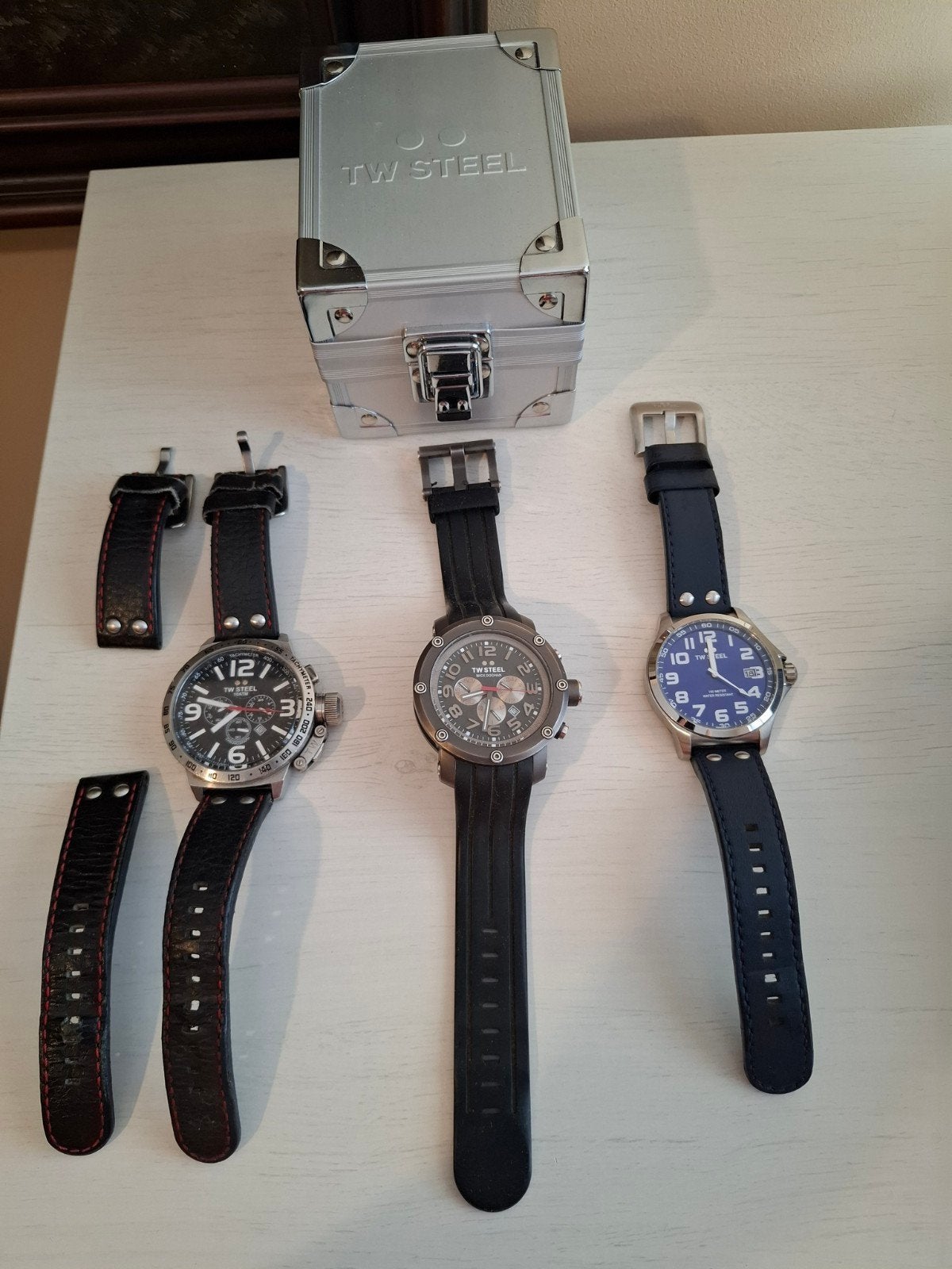 Te Koop: TW Steel Horloges (prijs zie advertentie), Overige merken, Leer, Staal, Polshorloge