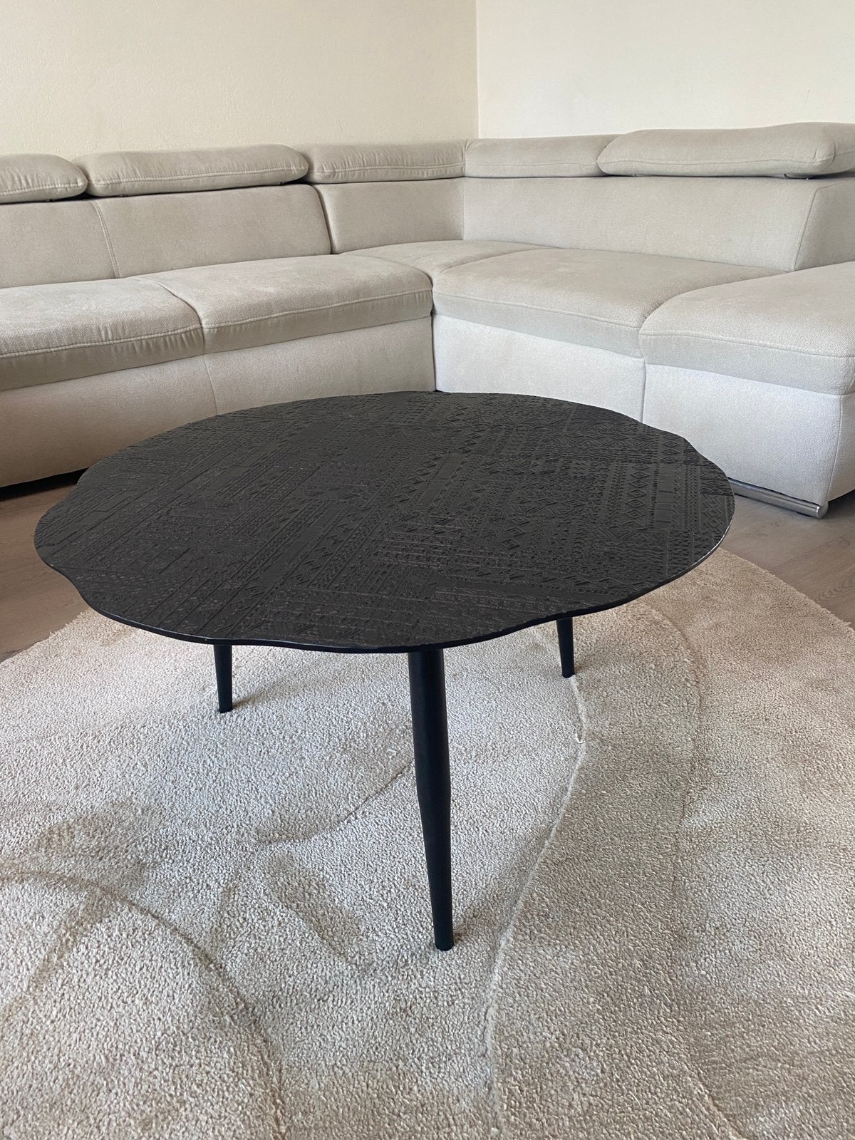 Foto 2 van Coco Maison Vica Salontafel Ø70cm Zwart - Nieuw in doos