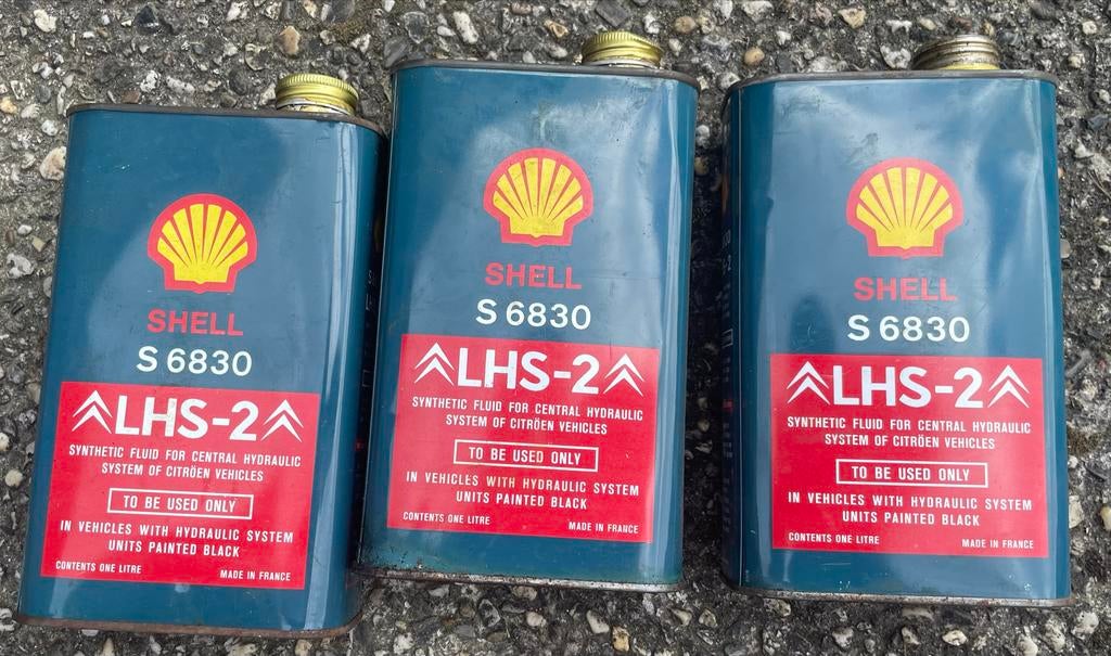 Shell LHS-2 blikken (leeg voor decoratie), Ophalen of Verzenden, Gebruikt, Overige, Overige merken