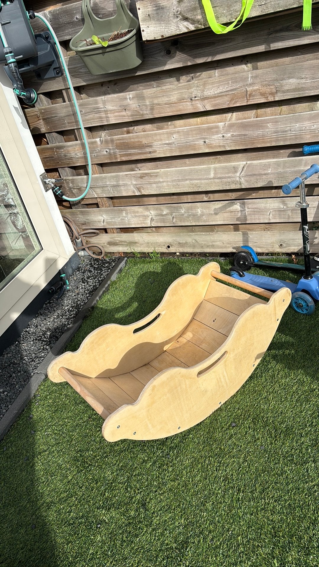 Houten wipwap/bruggetje, speeltoestel peuter, Ophalen, Zo goed als nieuw
