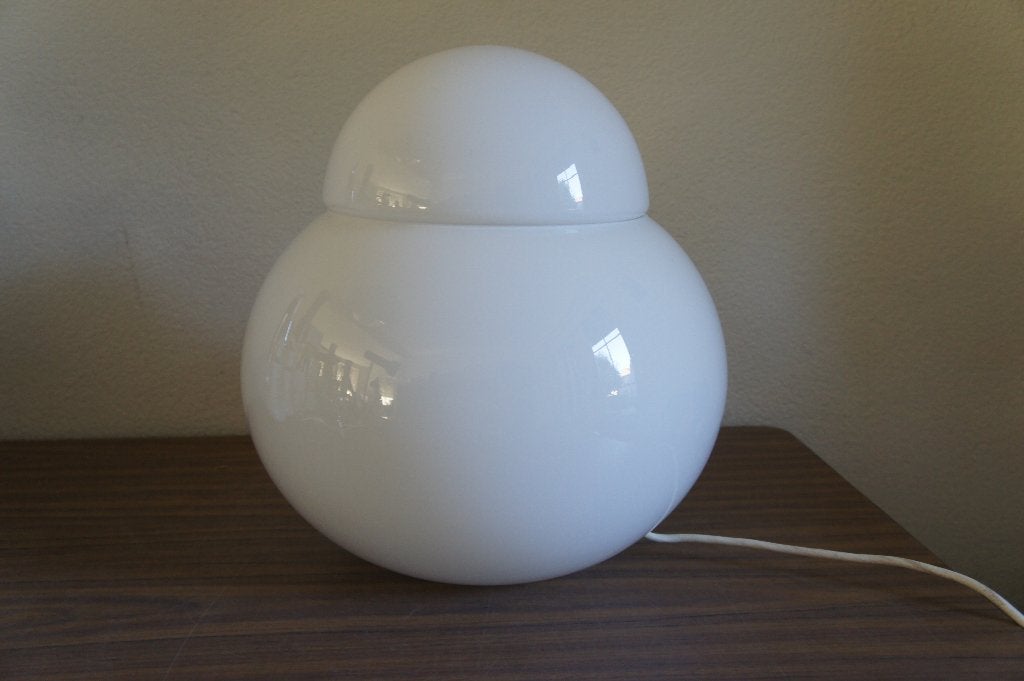 Vintage Fontana Arte Daruma retro jaren 60 design lamp, Huis en Inrichting, Lampen | Tafellampen, Gebruikt, Overige merken, Wit