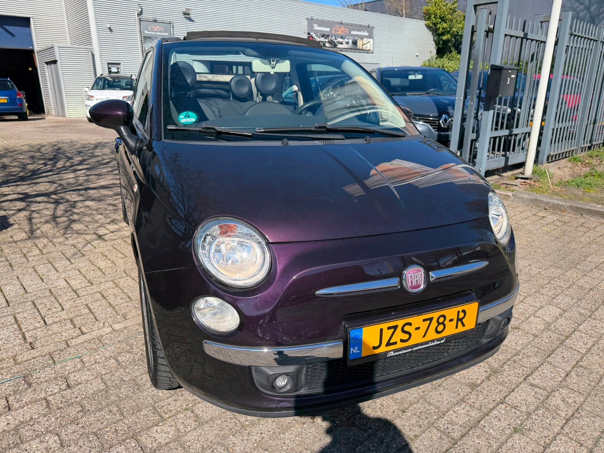 Fiat 500 C 1.2 Lounge automaat cabriolet, 1e eigenaar 89.000, Auto's, Fiat, Stof, Gebruikt, Bedrijf, Parkeersensor